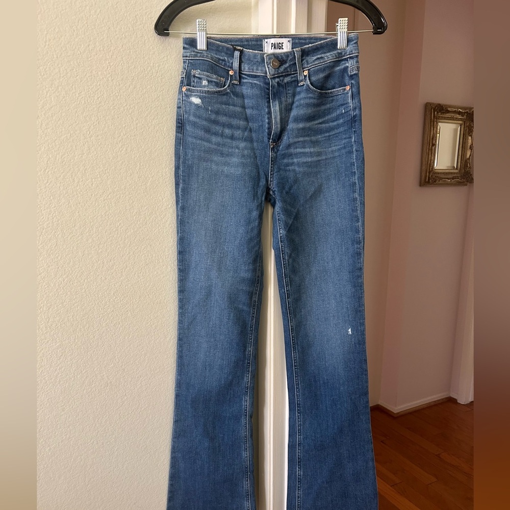 Paige Women's Blue Jeans high Rise Laurel Canyon